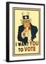 Uncle Sam - I Want You to Vote - Political-Lantern Press-Framed Art Print