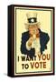 Uncle Sam - I Want You to Vote - Political-Lantern Press-Framed Stretched Canvas