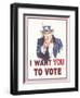 Uncle Sam, I Want You to Vote-null-Framed Art Print