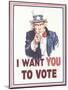 Uncle Sam, I Want You to Vote-null-Mounted Art Print