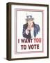 Uncle Sam, I Want You to Vote-null-Framed Art Print