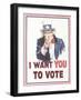 Uncle Sam, I Want You to Vote-null-Framed Art Print