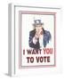 Uncle Sam, I Want You to Vote-null-Framed Art Print