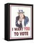 Uncle Sam, I Want You to Vote-null-Framed Stretched Canvas