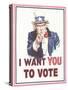 Uncle Sam, I Want You to Vote-null-Stretched Canvas