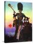 Uncle Sam Marching with Children-Norman Rockwell-Stretched Canvas