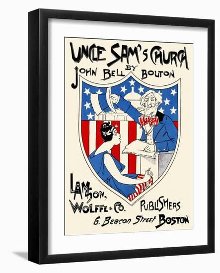 Uncle Sam's Church by John Bell Bouton-Ethel Reed-Framed Art Print