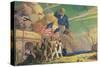 Uncle Sam Saluting Soldiers and Sailors-null-Stretched Canvas