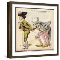 Uncle Sam Takes a Puff at Spain's Havana Cigar-W.a. Wellner-Framed Art Print