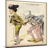 Uncle Sam Takes a Puff at Spain's Havana Cigar-W.a. Wellner-Mounted Art Print