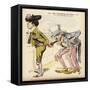 Uncle Sam Takes a Puff at Spain's Havana Cigar-W.a. Wellner-Framed Stretched Canvas