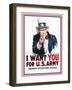 Uncle Sam vintage war poster.-Vernon Lewis Gallery-Framed Art Print