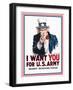 Uncle Sam vintage war poster.-Vernon Lewis Gallery-Framed Art Print