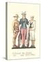 Uncle Sam with Soldier and Sailor-null-Stretched Canvas