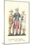 Uncle Sam with Soldier and Sailor-null-Mounted Art Print