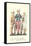 Uncle Sam with Soldier and Sailor-null-Framed Stretched Canvas