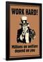 Uncle Sam Work Hard Millions On Welfare Depend on You-null-Framed Poster