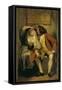 Uncle Toby and the Widow Wadman-Charles Robert Leslie-Framed Stretched Canvas