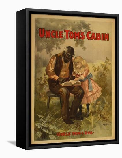 Uncle Tom's Cabin Black Man & Girl Theatre Poster-Lantern Press-Framed Stretched Canvas