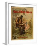 Uncle Tom's Cabin Black Man & Girl Theatre Poster-Lantern Press-Framed Art Print