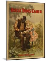 Uncle Tom's Cabin Black Man & Girl Theatre Poster-Lantern Press-Mounted Art Print