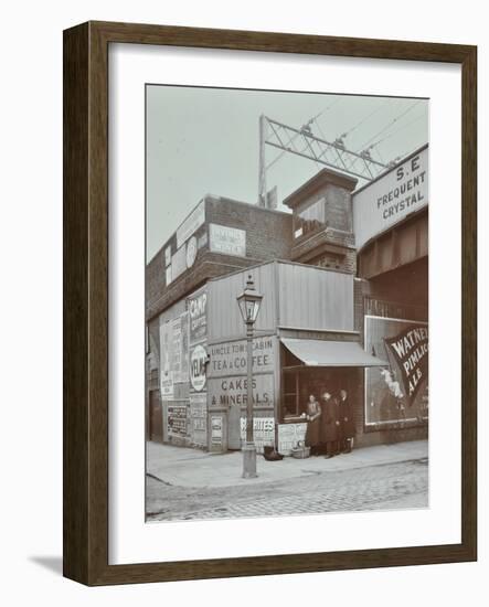 Uncle Toms Cabin Tea Stall, Wandsworth Road, London, 1909-null-Framed Photographic Print