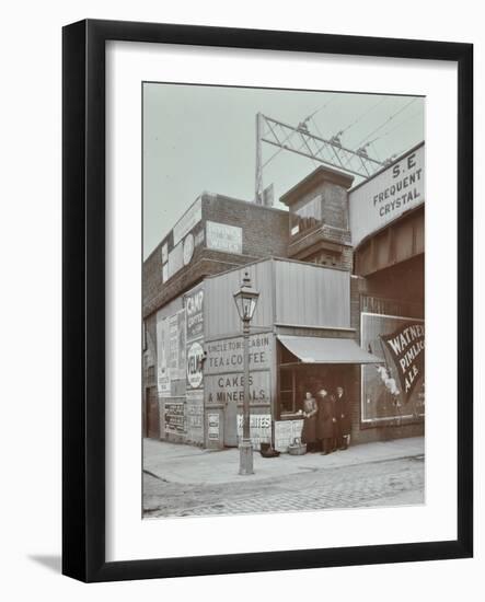 Uncle Toms Cabin Tea Stall, Wandsworth Road, London, 1909-null-Framed Photographic Print