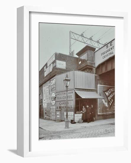 Uncle Toms Cabin Tea Stall, Wandsworth Road, London, 1909-null-Framed Photographic Print