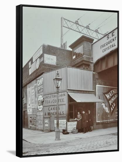 Uncle Toms Cabin Tea Stall, Wandsworth Road, London, 1909-null-Framed Stretched Canvas
