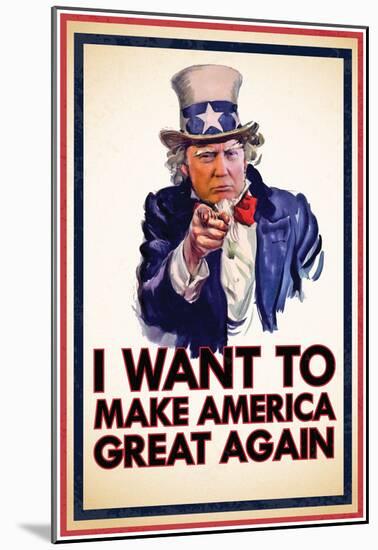 Uncle Trump Wants You-null-Mounted Poster