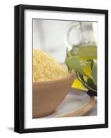 Uncooked Long-grain Rice in a Bowl-Alena Hrbkova-Framed Photographic Print