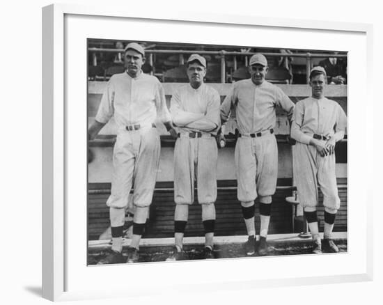 Undated of Baseball Players Ernie Shore, Babe Ruth, Carl Mays, and Dutch Leonard-Loomis Dean-Framed Premium Photographic Print