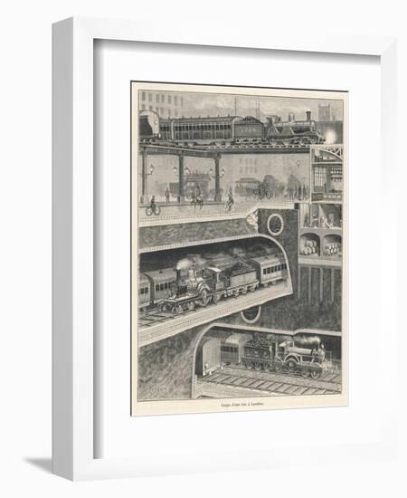 Under a London Street-null-Framed Art Print