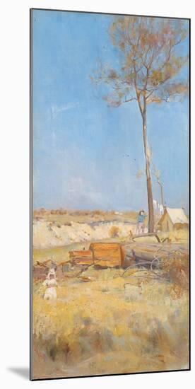 Under a Southern Sun (Timber Splitter's Camp)-Charles Conder-Mounted Premium Giclee Print