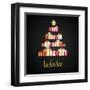 Under Abstract Christmas Tree Made from Gift Boxes . Christmas Boxes, Christmas Presents, Christmas-mcherevan-Framed Art Print