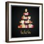 Under Abstract Christmas Tree Made from Gift Boxes . Christmas Boxes, Christmas Presents, Christmas-mcherevan-Framed Art Print