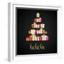 Under Abstract Christmas Tree Made from Gift Boxes . Christmas Boxes, Christmas Presents, Christmas-mcherevan-Framed Art Print