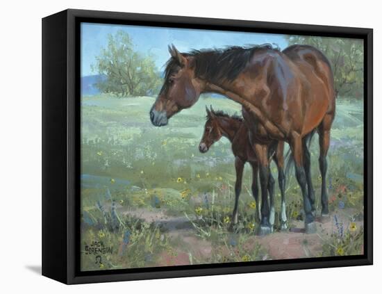 Under Mama's Watchful Eye-Jack Sorenson-Framed Stretched Canvas