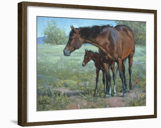 Under Mama's Watchful Eye-Jack Sorenson-Framed Art Print