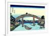 Under Mannen Bridge at Fukagawa' (From a Series 36 Views of Mount Fuj), 1830-1833-Katsushika Hokusai-Framed Giclee Print