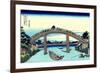 Under Mannen Bridge at Fukagawa' (From a Series 36 Views of Mount Fuj), 1830-1833-Katsushika Hokusai-Framed Giclee Print