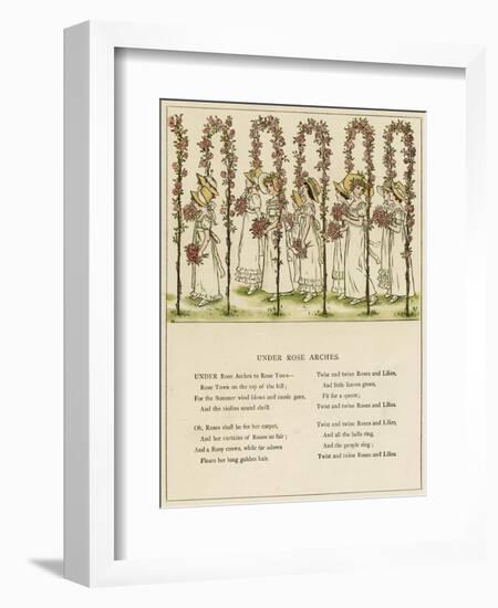 Under Rose Arches-Kate Greenaway-Framed Art Print