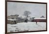 Under Snow: the Farmyard at Marly-Le-Roi, 1876-Alfred Sisley-Framed Giclee Print