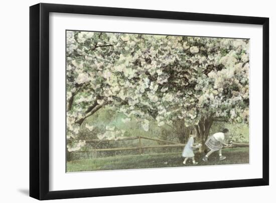 Under the Apple Blossom Tree-Betsy Cameron-Framed Art Print