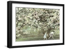 Under the Apple Blossom Tree-Betsy Cameron-Framed Art Print