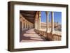 Under the arches of the semicircular Plaza de Espana, Maria Luisa Park, Seville, Spain-Neale Clark-Framed Photographic Print