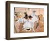 Under the awning, on the Beach at Zarautz. 1905-Joaquin Sorolla-Framed Giclee Print