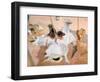 Under the awning, on the Beach at Zarautz. 1905-Joaquin Sorolla-Framed Giclee Print