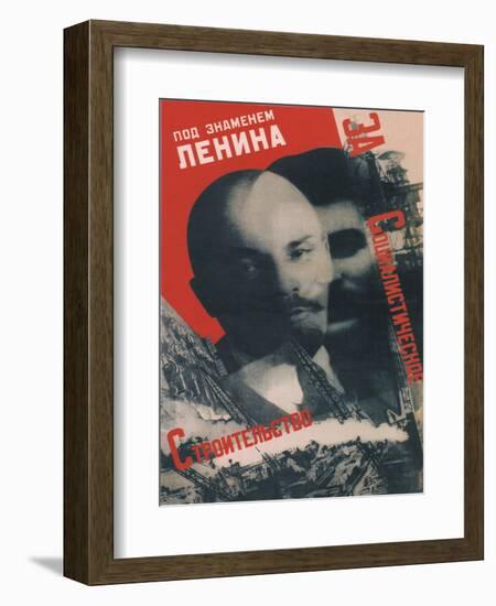 Under the Banner of Lenin, 1931-Gustav Klutsis-Framed Giclee Print