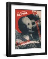 Under the Banner of Lenin, 1931-Gustav Klutsis-Framed Giclee Print